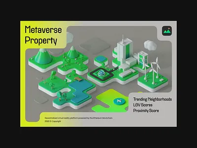 3D Illustration 3d 3d illustration branding c4d cinema4d colors design gradient illustration land nft property render