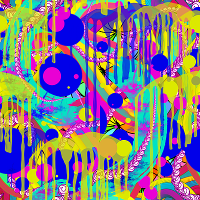 Digital Drawing: Snake bold colorful digital drawing