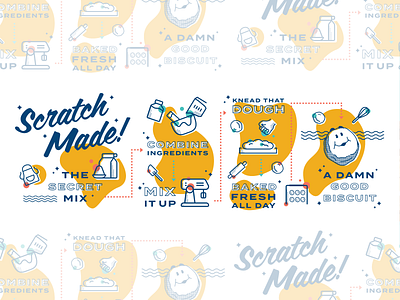 Biscuit Belly "Scratch Made" Mural branding graphic design mural