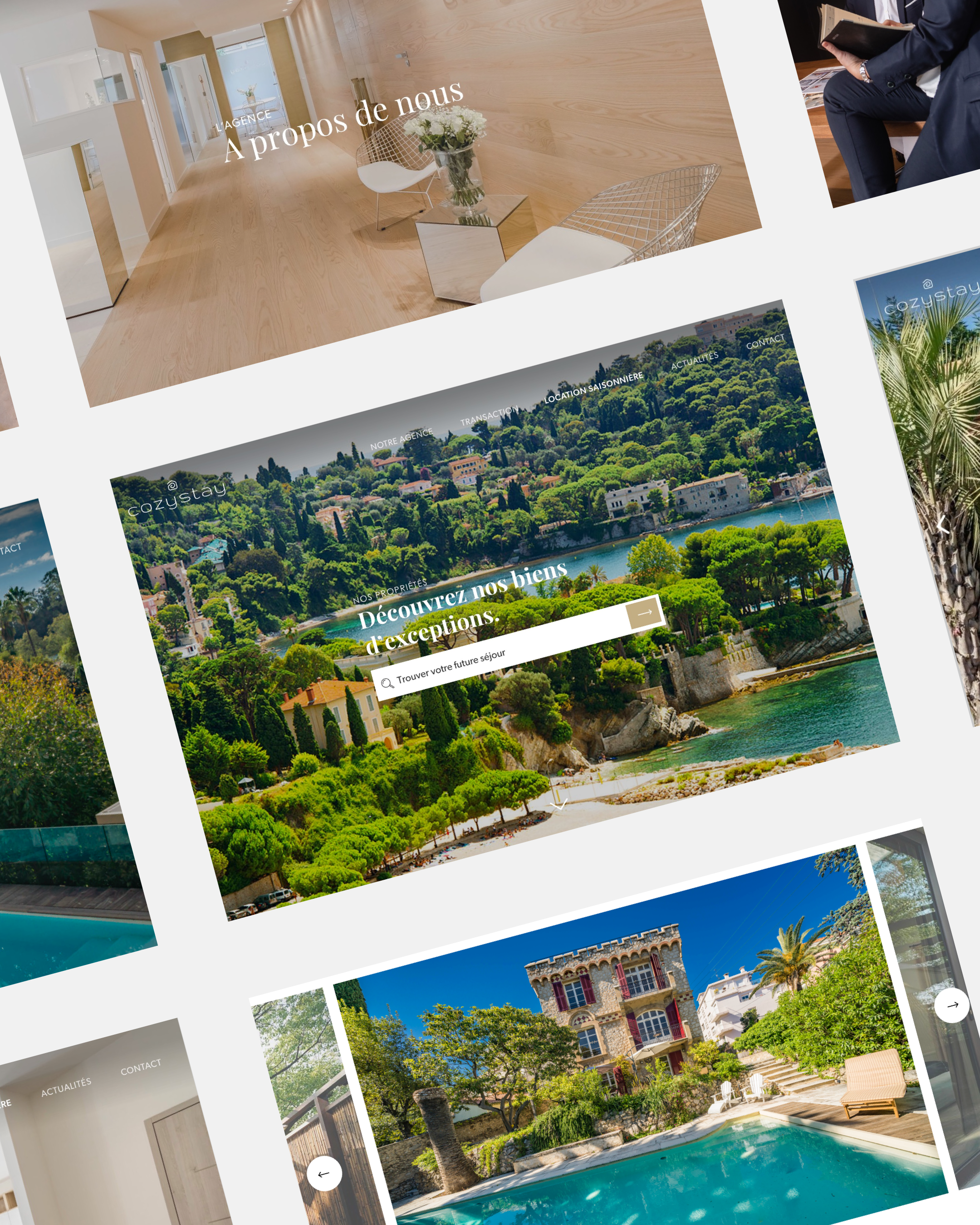 CozyStay art direction booking branding experiences graphic design home houses interface mobile real estate travel ui ux webdesign