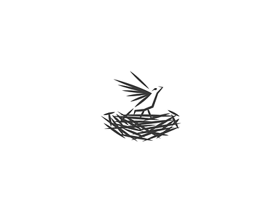 Nest animal bird birds blackbird branding forest home identity illustration logo minimal nature nest pigeon simple sing song tree wing wings