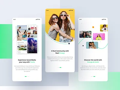 Social Media App UI/UX ui