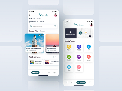 Travel App UI/UX ui