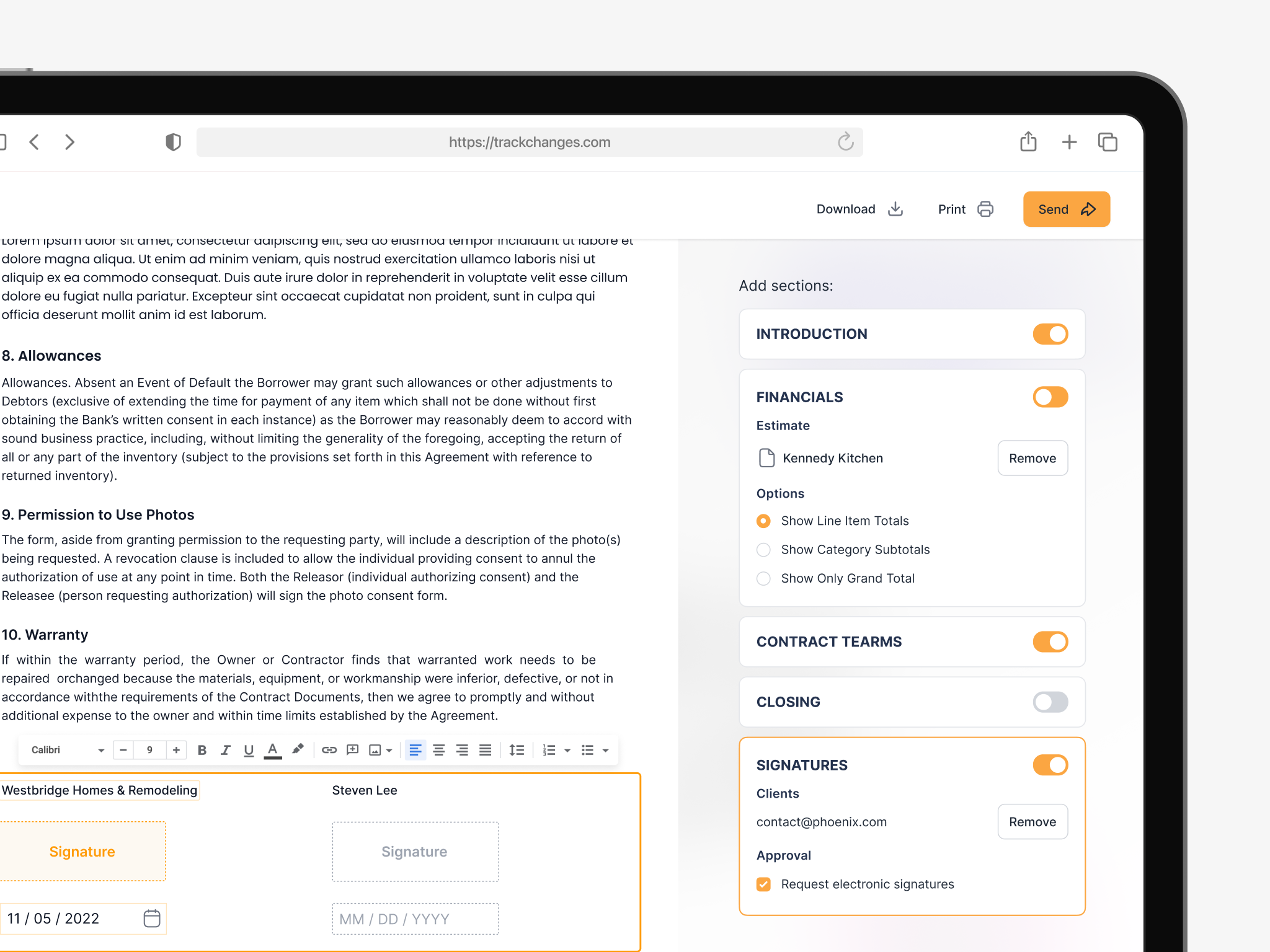 Track Changes creative dashboard design docs document managing dribbble graphicdesign gui interface macos minimal product design proposal ui uitrends userexperience ux uxdesign web web app