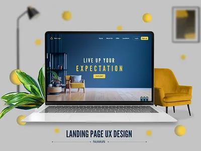 Web site design: landing page home page UI UX design