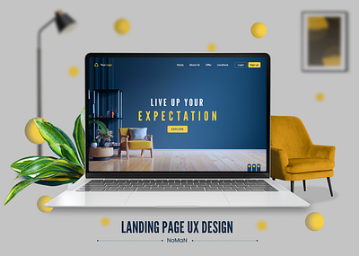 Web site design: landing page home page UI UX design