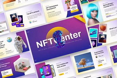 NFTc - NFT Creative Digital Assets Google Slide abstract assets google branding concept creative crypto cryptoart cryptocurrency design digital digital assets fungible glassmorphism graphic design illustration motion graphics powerpoint trade ui vector