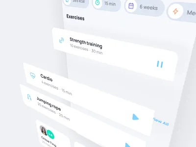 Fitness Mobile App Animation 2d aftereffects animation design motion design motion graphics ui