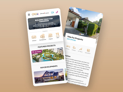 Real Estate Development App 2022 app design development oro24 property real estate trending ui ux