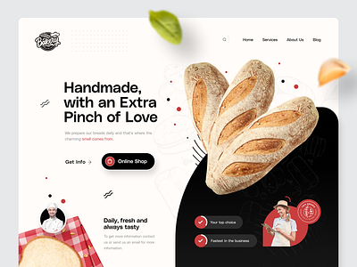 Website Hero for Bakery bakery branding creative design food foodwebsite illustration logo ui uidesign ux uxdesign web hero website