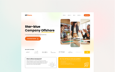 Offshore Company Landing Page company figma landing page offshore outsourcing ui4free.com