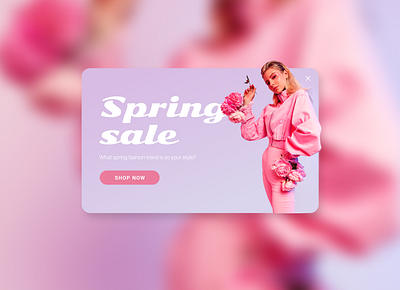 #Daily UI • 016 • Pop-Up / Overlay banner brand dailyuichallenge design design challenge fashion fashion banner flowers graphic graphic design illustration pink pop up pop up design style ui website