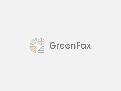 GreenFax Wooden Goods branding circle g graphic design green leaf logo natural orange organic pastel pink purple toy triangle wood wooden