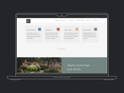 Rocky's Stone | Website Development brand branding clean construction design dev development landscaping layout logo mockup r rock rocky service simple stone web website wordpress