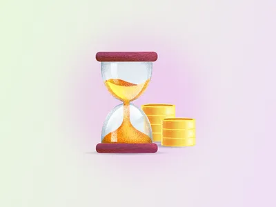 time is money branding design digital flat graphic illustration logo ui ux vector