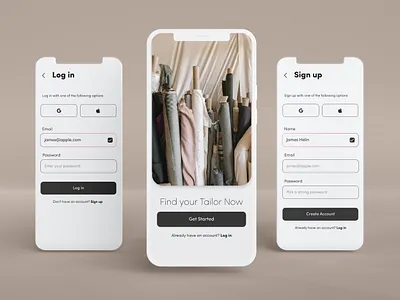 Tailor App branding design graphic design ui website