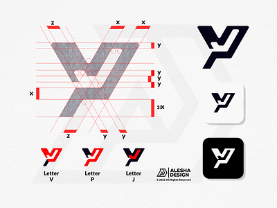 VPJ Logo Design alphabet brand business circle company concept corporate creative design initial j letter logo logotype modern monogram p typography v vector