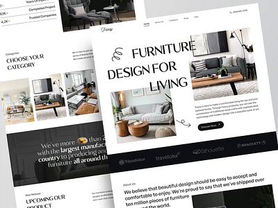 Fancy - Furniture website landing page ✨ animation architecture chair furniture home home decor interior design room shop ui uidesign uiux ux web design websitedesign