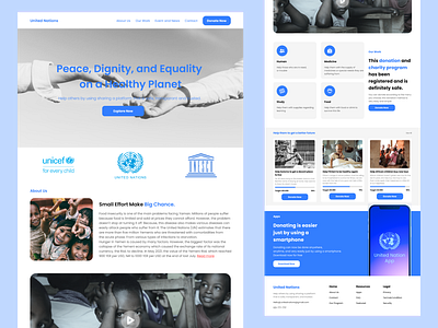 Charity Website Donate ui ux