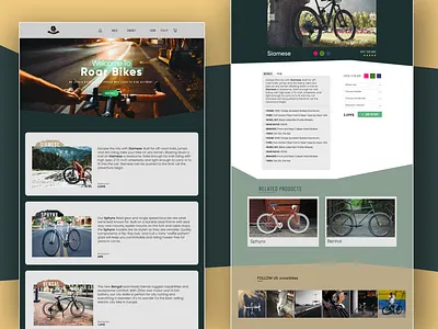 Bicycle e-commerce site design graphic design typography ui ux web web design website