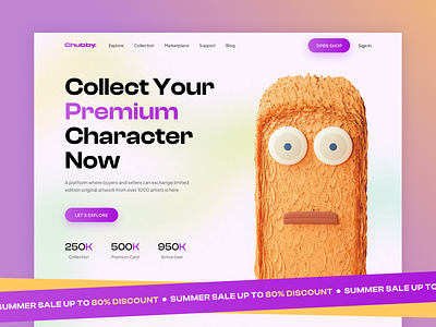 NFT Marketplace Landing Page crypto cryptocurency digital art eth ethereum landing page marketplace nft nft art nft marketplace nfts token ui uiux web design website