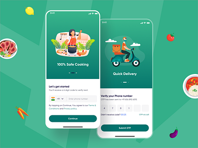 Food Delivery App 3d animation app app design cooking courier delivery delivery app food food app food delivery food delivery app foodie mobile mobile animation mobile app order restaurant shipping ui kit