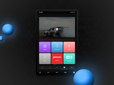 In-vehicle Infotainment Screen Exploration app design typography ui