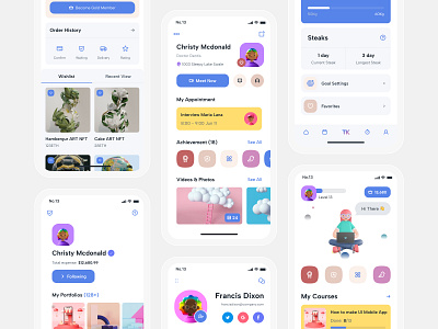 TramKam Mobile App UI KIT - Profile app design kit mobile profile template tramkam ui user profile