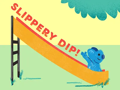 Playground Slide Term in Australia activity animals australia cute eucalyptus illustration koala marsupials nature outback playground recreation slide slippery vector wildlife zoo animals