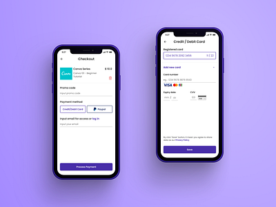 Online Course Checkout Page || Mobile App Concept apps checkout dailyui design mobile apps payment ui uiux ux