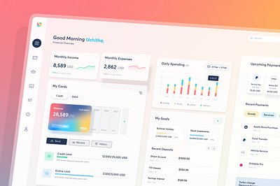 Unifin Dashboard screens dashboard desktop fintech modern responsive saas ui unifin user experience user interface web web app