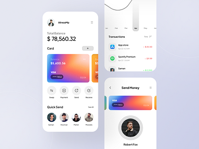 Finance Mobile App by Duxica on Dribbble