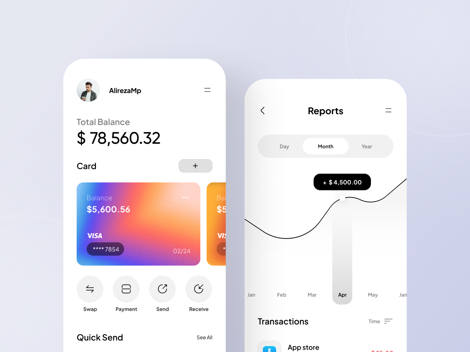 Finance Mobile App by Duxica on Dribbble