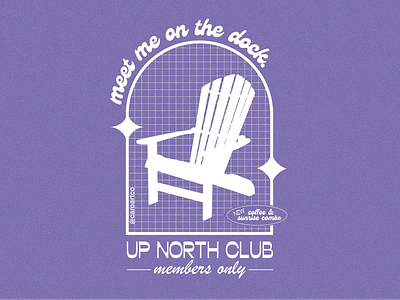 Docks are for chillin' ai branding cottage design graphic design illustration outdoors retro type