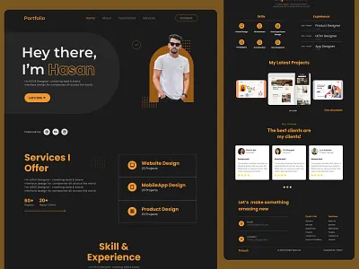 Personal Portfolio Landing Page case study creative landing page design home page landing page minimal new new landing page personal personal portfolio portfolio resume landing page treandy ui ux
