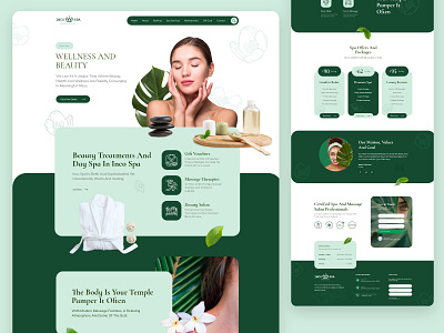 Spa Design Ui By Najva beauty creative design facials health skin skincare skincareroutine spa ui ux web webdesign