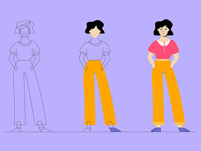 Fashion Designer branding design designer dress fashion fashion designer flat girl illustration ui vector