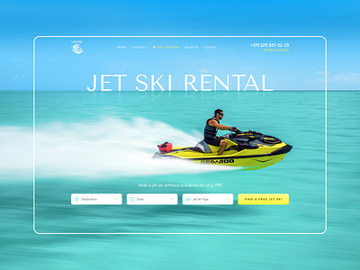 Online booking of jet skis beach booking design diving jet jet ski jet skis ocean rent rental reservations sea ski ui water water bikes water motorcycle waves web website