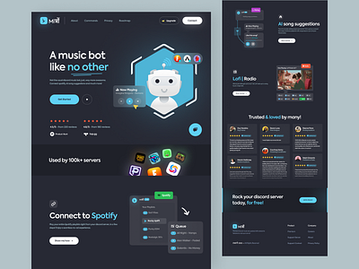 Miत्रों™ Full Website 🥳 2022 appdesign branding clean design discord illustration logo minimal mordern popular spotify top trendy ui ux vector web design website website ui