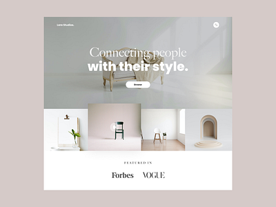Interior Design Landing Page branding clean colors design dribbble dribbble best shot interior design landing page minimal product ui uidesign uiux uiuxdesign ux uxdesign web webdesign website design