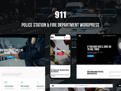 911 - Police Station & Fire Department WordPress Theme blog business design illustration logo web design webdesign wordpress wordpress theme wordpress themes