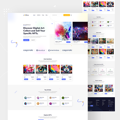 Nftbuy - NFT Marketplace Template nft nft marketplace template trandy design ui ux website