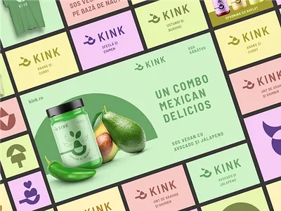 vegan sauce visual branding art direction brand identity branded materials branding food branding gluten free graphic design healthy food healthy ingredients icosaedru kink product packaging retro colors sauce branding tasty sauce vegan vegan sauce visual branding visual communication visual identity