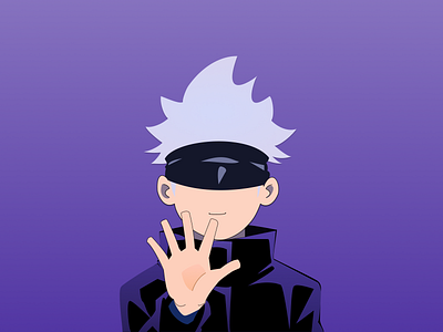 Gojo anime gojo graphic design illustration jujutsukaisen vector