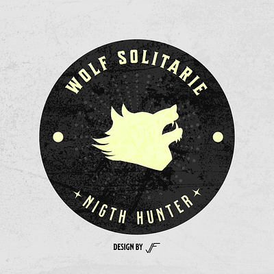 WOLF SOLITARIE LOGO creative design logo text tipography vector wolf