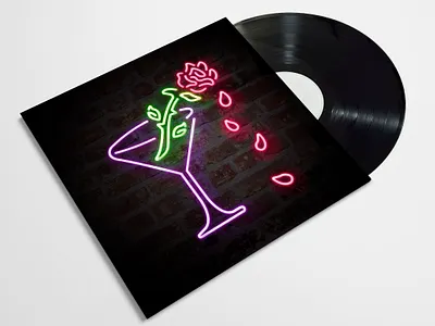 Hidekki Album Cover album cover design illustration music neon photoshop