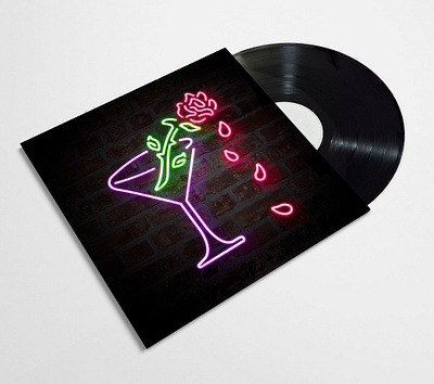 Hidekki Album Cover album cover design illustration music neon photoshop