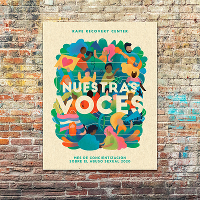Nuestras Voces / Our Voices design illustration lgbt poster rainbow typography