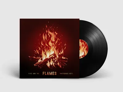 Flames Album album art bluegrass design illustration music