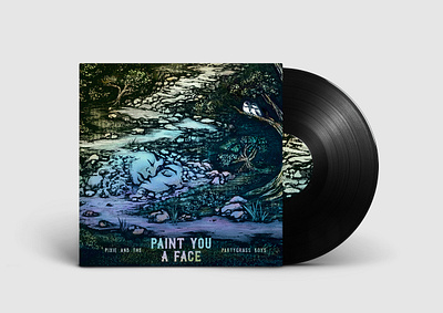 Paint You A Face Album Cover album art cover design illustration typography